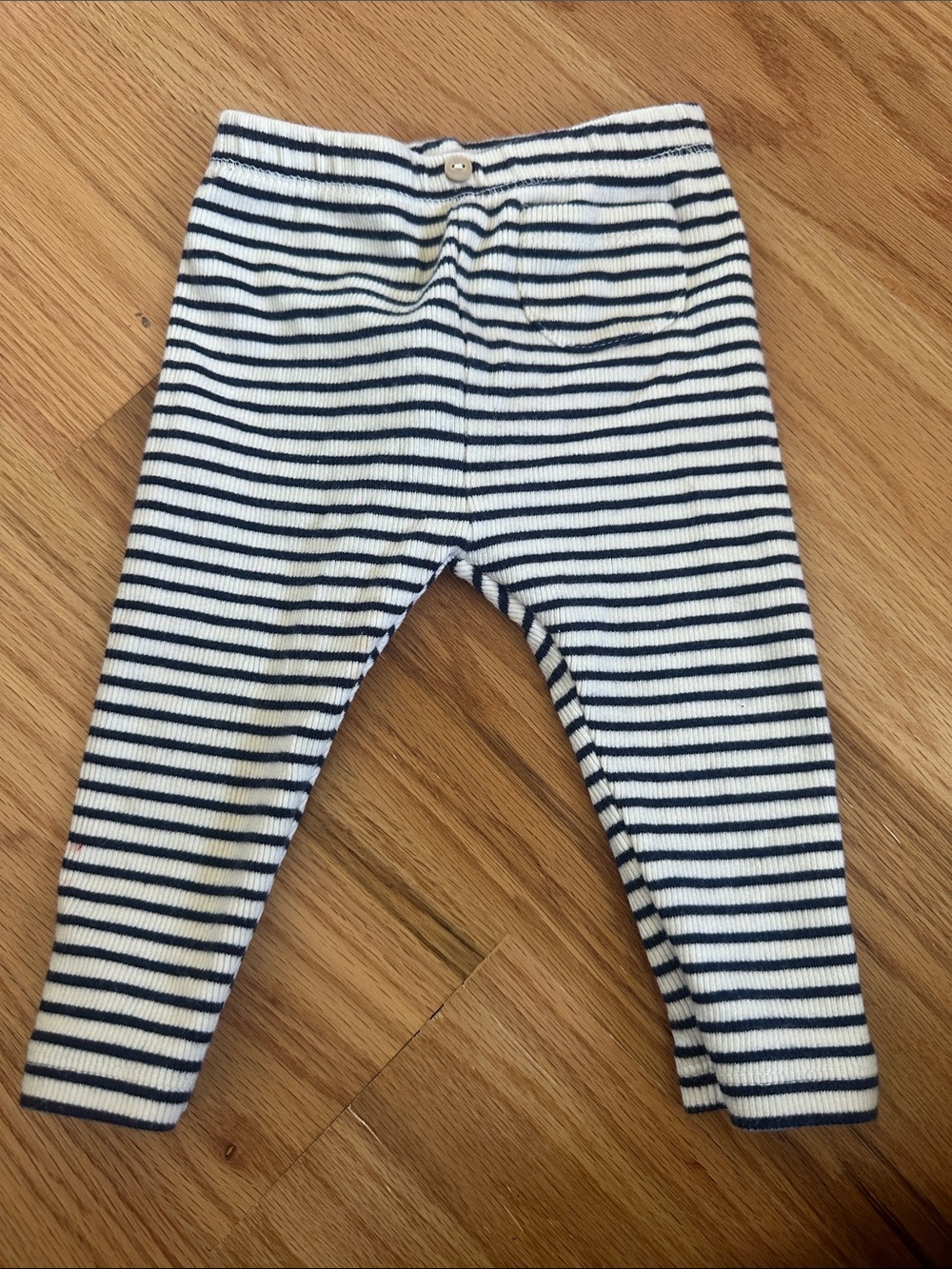Zara Navy and White Striped Baby Pants